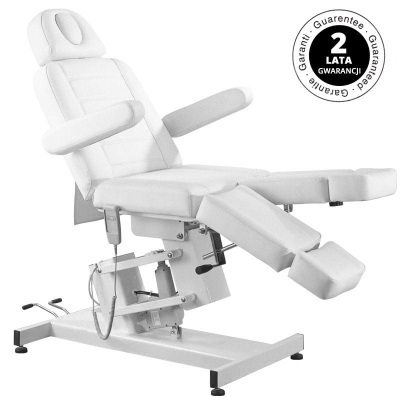 FOTEL KOSMETYCZNY ELEKTR. AZZURRO 706 PEDI 1 SILN. BIAŁY getfull 544