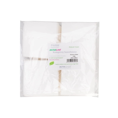 KOMPRESY BAWEŁNIANE NATURLINE 150G 16,5cm x18cm  getfull 3429