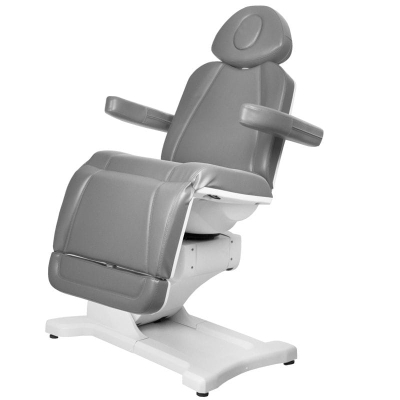 FOTEL KOSMETYCZNY ELEKTR. AZZURRO 869A OBROTOWY 4 SILN. SZARY getfull 947