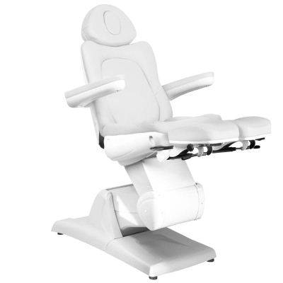 FOTEL KOSMETYCZNY ELEKTR. AZZURRO 870S PEDI 3 SILN. BIAŁY getfull 459