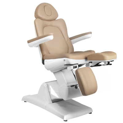 FOTEL KOSMETYCZNY ELEKTR. AZZURRO 870S PEDI 3 SILN. CAPPUCCINO getfull 538