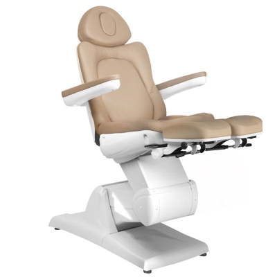 FOTEL KOSMETYCZNY ELEKTR. AZZURRO 870S PEDI 3 SILN. CAPPUCCINO getfull 538