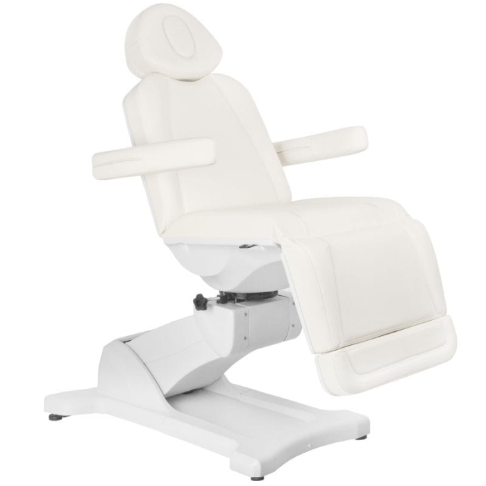 FOTEL KOSMETYCZNY ELEKTR. AZZURRO 869A OBROTOWY 4 SILN. BIAŁY getfull 803