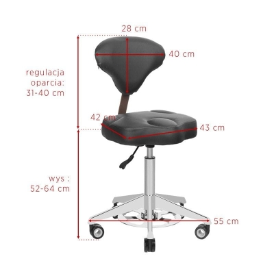 TABORET KOSMETYCZNY AZZURRO 156F BUMP-UP BIAŁY getfull 1123