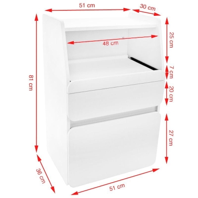 SZAFKA AZZURRO MIDI 970 BIAŁA + getfull 462
