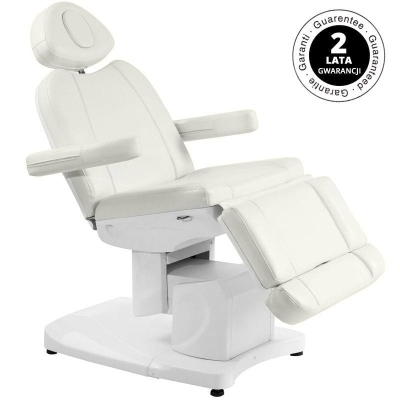 FOTEL KOSMETYCZNY ELEKTR. AZZURRO 708A 4 SILN. BIAŁY getfull 542