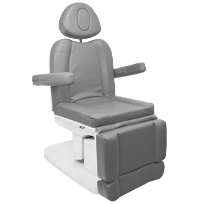 FOTEL KOSMETYCZNY ELEKTR. AZZURRO 708A 4 SILN. SZARY PODGRZEWANY getfull 1701