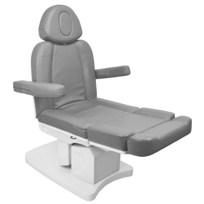FOTEL KOSMETYCZNY ELEKTR. AZZURRO 708A 4 SILN. SZARY PODGRZEWANY getfull 1701