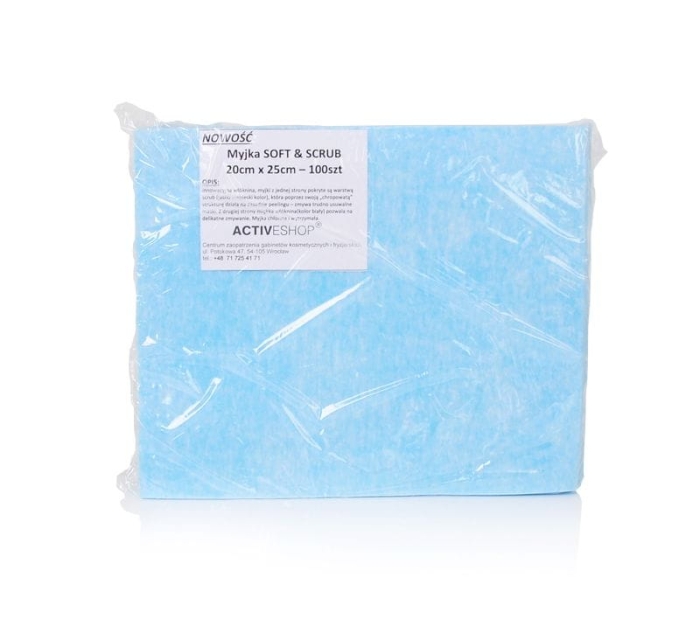 JEDNORAZOWE CHUSTY-MYJKI ZABIEGOWE 100 SZT. SOFT&amp;SCRUB 20X25CM getfull 426