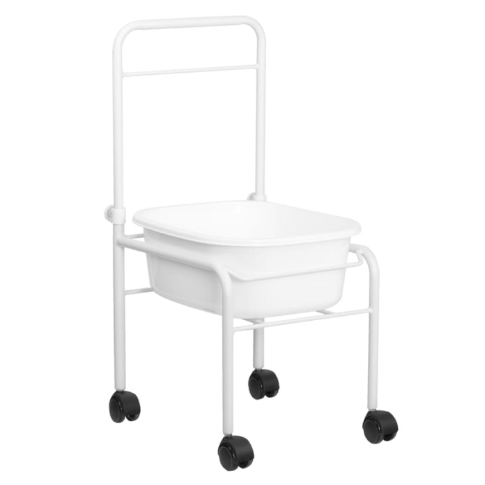 BRODZIK DO PEDICURE NA KÓŁKACH BIAŁY getfull 1695