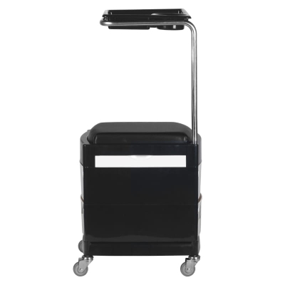 POMOCNIK - TABORET DO PEDICURE 16 PLUS CZARNY/BIAŁY getfull 1581