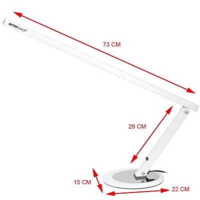 LAMPA NA BIURKO SLIM LED BIAŁA getfull 834