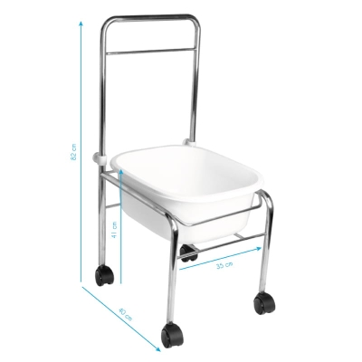 BRODZIK DO PEDICURE NA KÓŁKACH CHROM getfull 3579