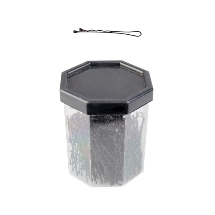 WSUWKI FRYZJERSKIE DO WŁOSÓW E-62 150 SZT 4,9CM CZARNE getfull 3514