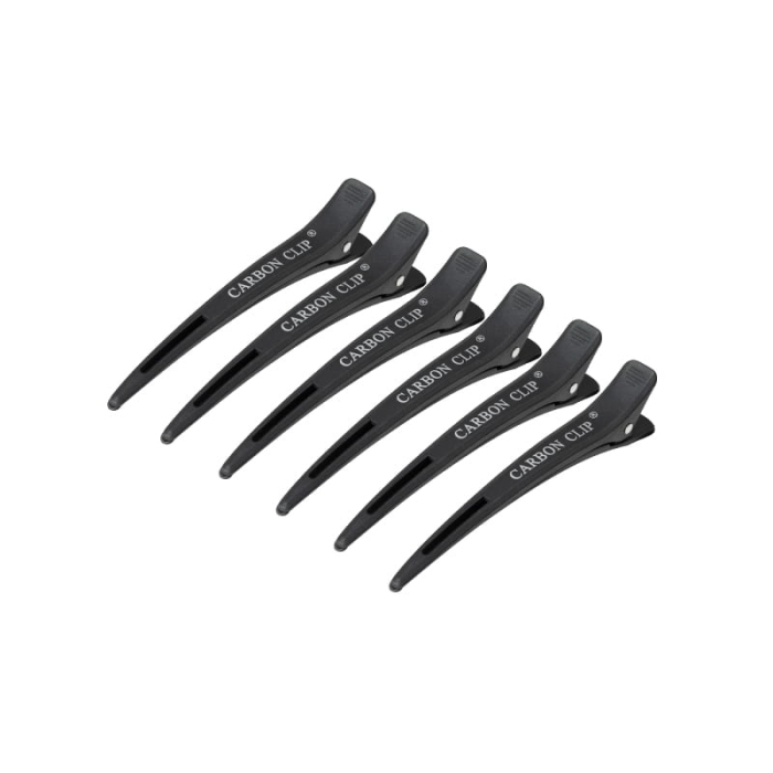 KLAMRY FRYZJERSKIE DO WŁOSÓW CARBON E-15 6 SZT. 11,5 CM CZARNE getfull 3183