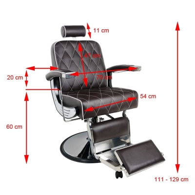 GABBIANO FOTEL BARBERSKI IMPERIAL BRĄZOWY getfull 692