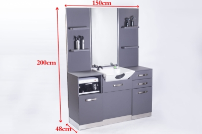 GABBIANO KONSOLA FRYZJERSKA Z UMYWALKĄ B085 SZARA getfull 1455