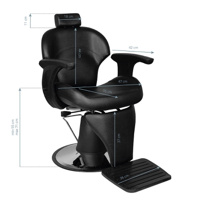 GABBIANO FOTEL BARBERSKI IGOR CZARNY getfull 3035
