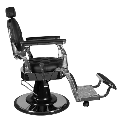 GABBIANO FOTEL BARBERSKI GIULIO SILVER CZARNY getfull 3040