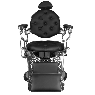 GABBIANO FOTEL BARBERSKI GIULIO SILVER CZARNY getfull 3040