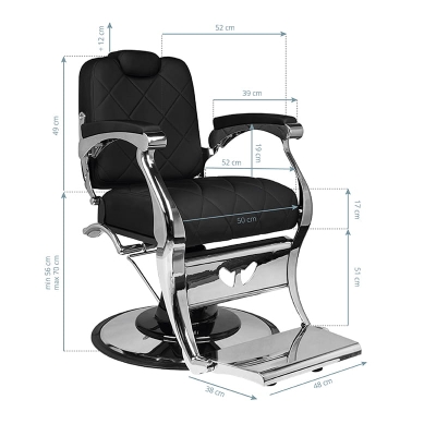 GABBIANO FOTEL BARBERSKI DARIO CZARNY getfull 2461