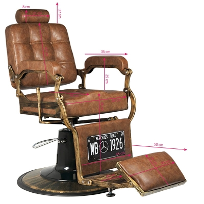 GABBIANO FOTEL BARBERSKI BOSS OLD LEATHER JASNOBRĄZOWY getfull 3807