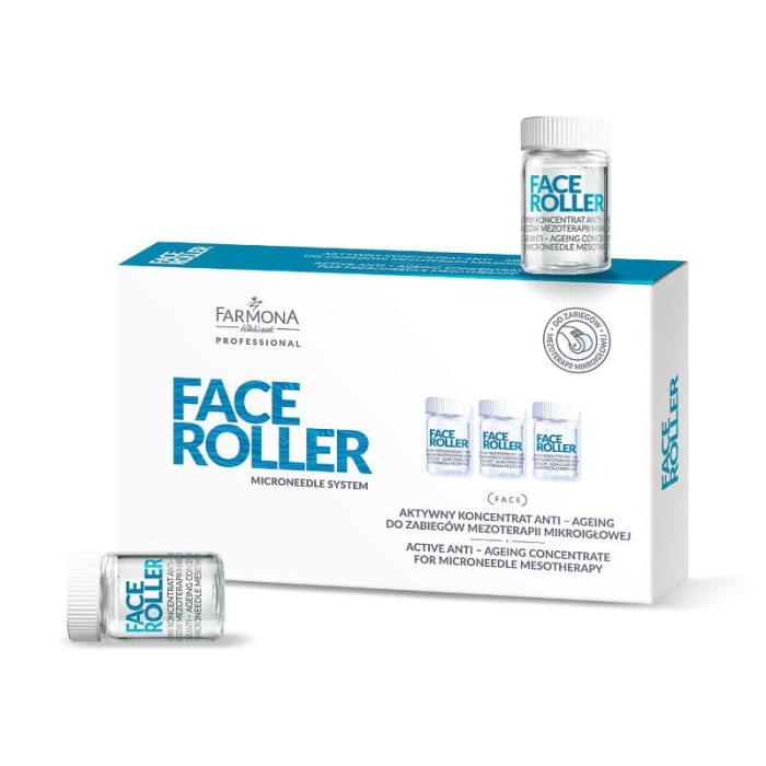 FARMONA FACE ROLLER Aktywny koncentrat anti-ageing do zabiegów mezoterapii mikroigłowej 5x5 ml getfull 2688