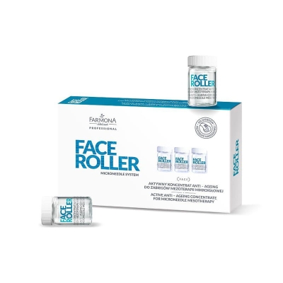 FARMONA FACE ROLLER Aktywny koncentrat anti-ageing do zabiegów mezoterapii mikroigłowej 5x5 ml getfull 2688