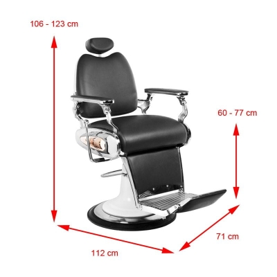 GABBIANO FOTEL BARBERSKI MOTO STYLE CZARNY getfull 782