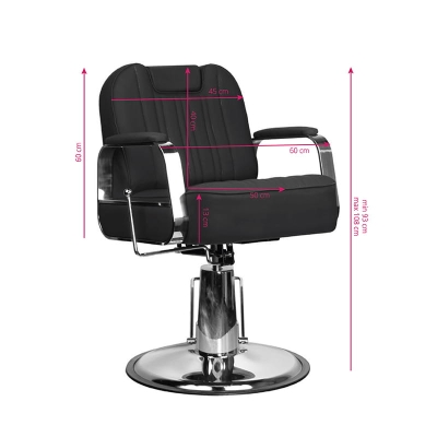 GABBIANO FOTEL BARBERSKI RUFO CZARNY getfull 1502