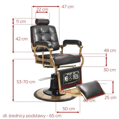 GABBIANO FOTEL BARBERSKI BOSS CZARNY getfull 1134