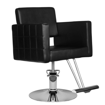 Fotel Fryzjerski z Podnóżkiem Hair System HS33 Czarny