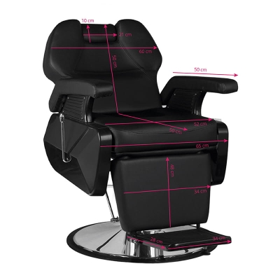 HAIR SYSTEM FOTEL BARBERSKI NEW YORK CZARNY getfull 3607