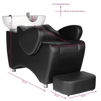 HAIR SYSTEM MYJNIA FRYZJERSKA HSB46 CZARNA getfull 1693