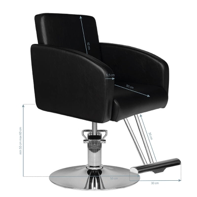 HAIR SYSTEM FOTEL FRYZJERSKI HS40 CZARNY getfull 3757