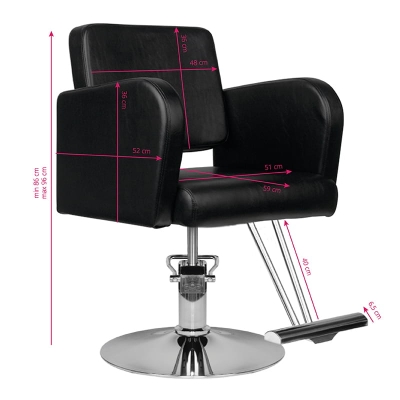HAIR SYSTEM FOTEL FRYZJERSKI HS92 CZARNY getfull 1687