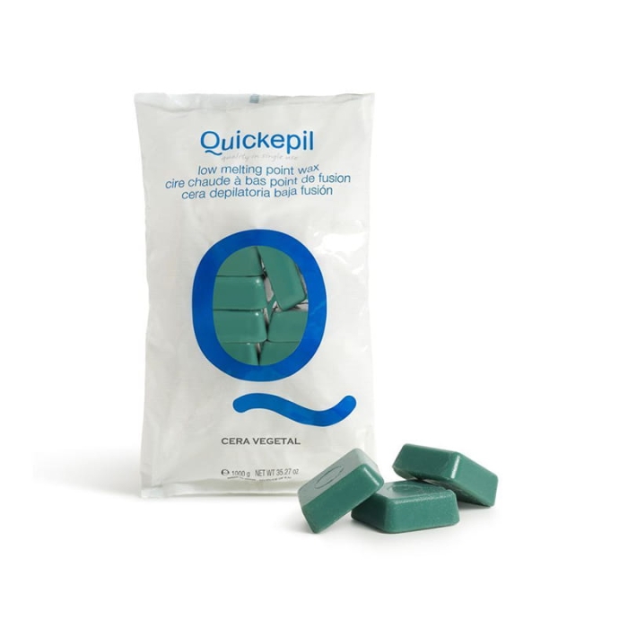 QUICKEPIL WOSK DO DEPILACJI TWARDY BEZPASKOWY DO DEPILACJI VEGETAL 1 KG ZIELONY  getfull 855