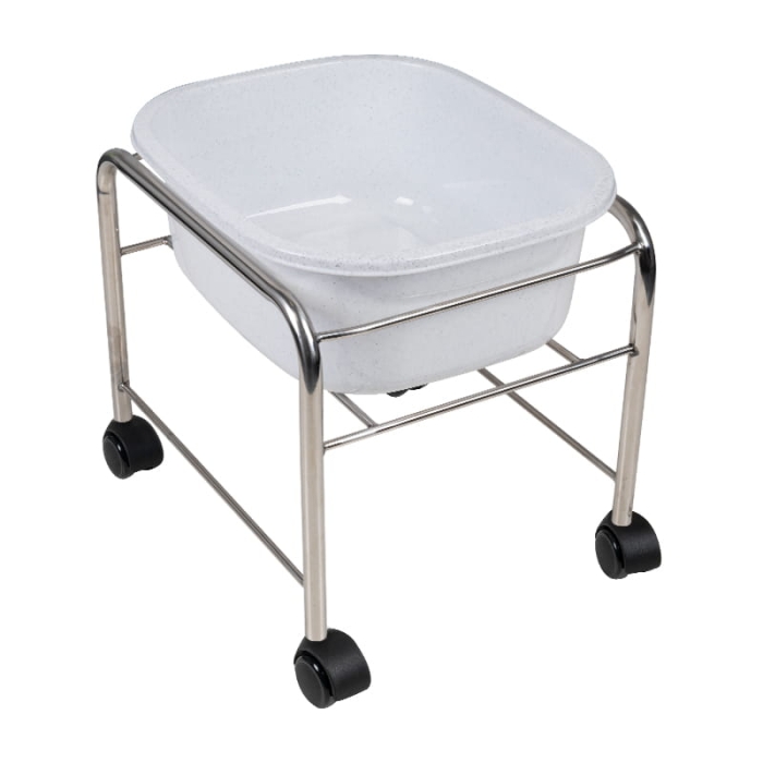 BRODZIK DO PEDICURE PROSTY Z KÓŁKAMI CHROM getfull 3932