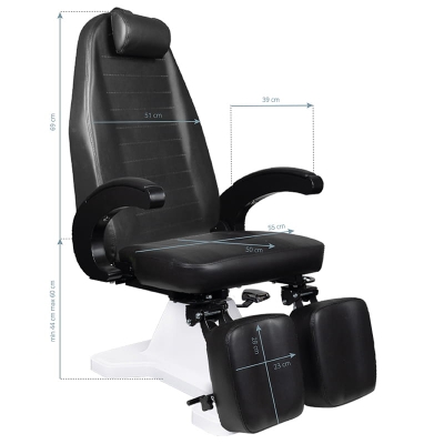 FOTEL PODOLOGICZNY HYDRAULICZNY 112 CZARNY getfull 4049