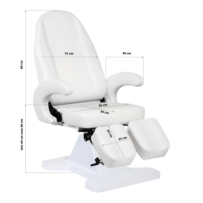 FOTEL PODOLOGICZNY HYDRAULICZNY 112 BIAŁY getfull 4050