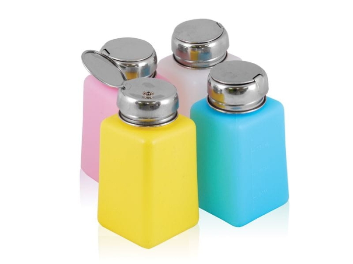 BUTELKA Z POMPKĄ CHROM 180ML MIX KOLOR getfull 4053