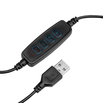 LAMPKA LUPA LED SNAKE RING NA BIURKO CZARNA getfull 4149