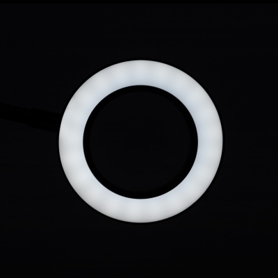 LAMPKA LUPA LED SNAKE RING NA BIURKO CZARNA getfull 4149