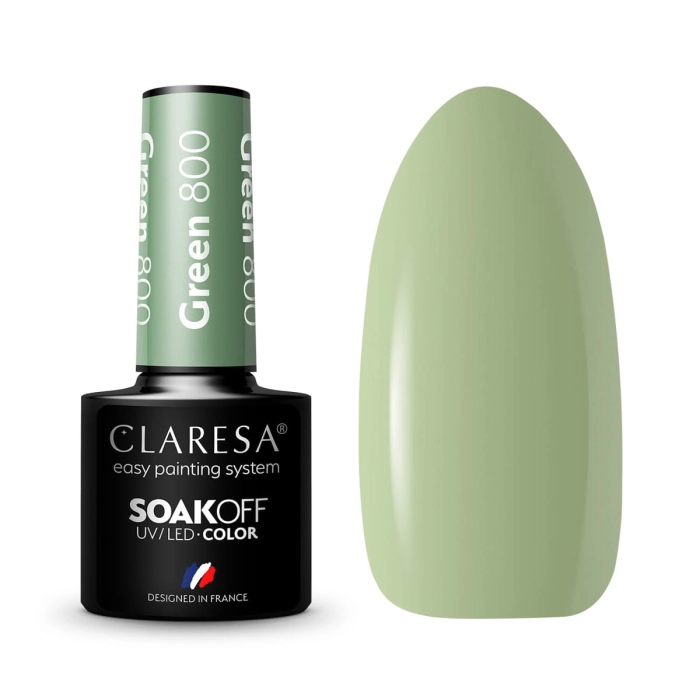 CLARESA Lakier hybrydowy GREEN 800 -5g getfull 4261