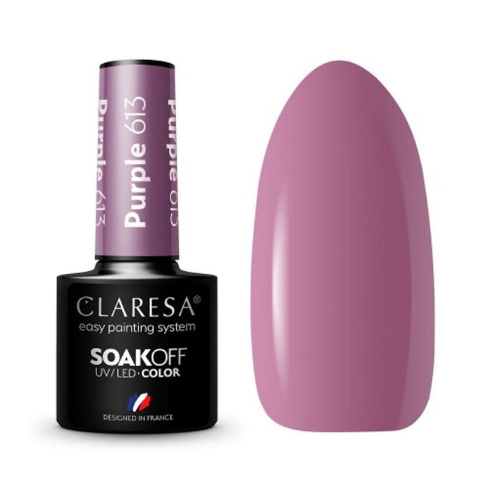 CLARESA Lakier hybrydowy PURPLE 613 -5g getfull 4269