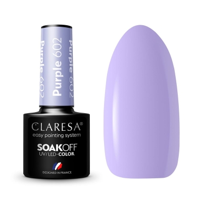 CLARESA Lakier hybrydowy PURPLE 602 -5g getfull 4273
