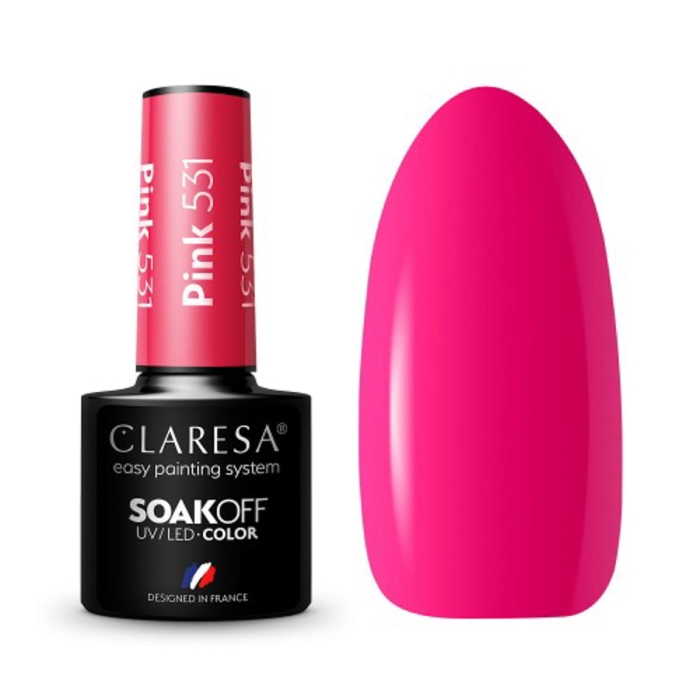 CLARESA Lakier hybrydowy PINK 531 -5g getfull 4279