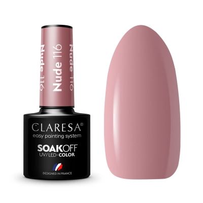 CLARESA Lakier hybrydowy NUDE 116 -5g getfull 4284