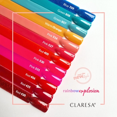 CLARESA Lakier hybrydowy RED 430 -5g getfull 4291