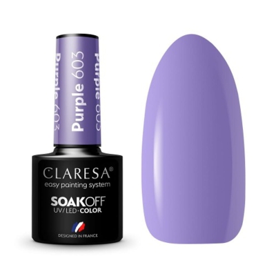 CLARESA Lakier hybrydowy PURPLE 603 -5g getfull 4294